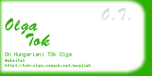 olga tok business card